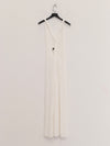 SWAYING 25 Spring/Summer Silk Wool Backless Dress SW-SW25SS2L04C1-BAI White